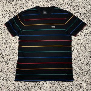 Vans Multicolor Stripe Tee Shirt Size Large